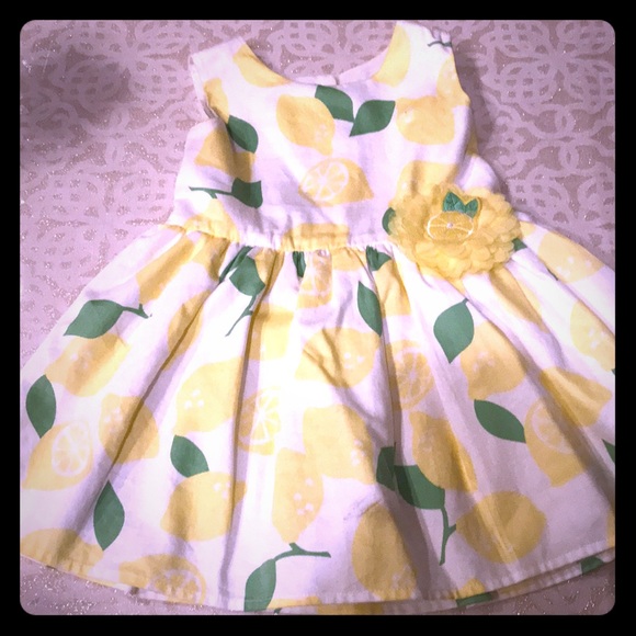 The Children’s Place White Lemon Dress - Picture 1 of 3